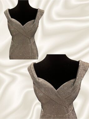 Sparkling Silver Evening Dress